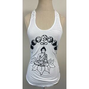 Jhene Aiko x NEFF White Graphic Racerback Tank Top